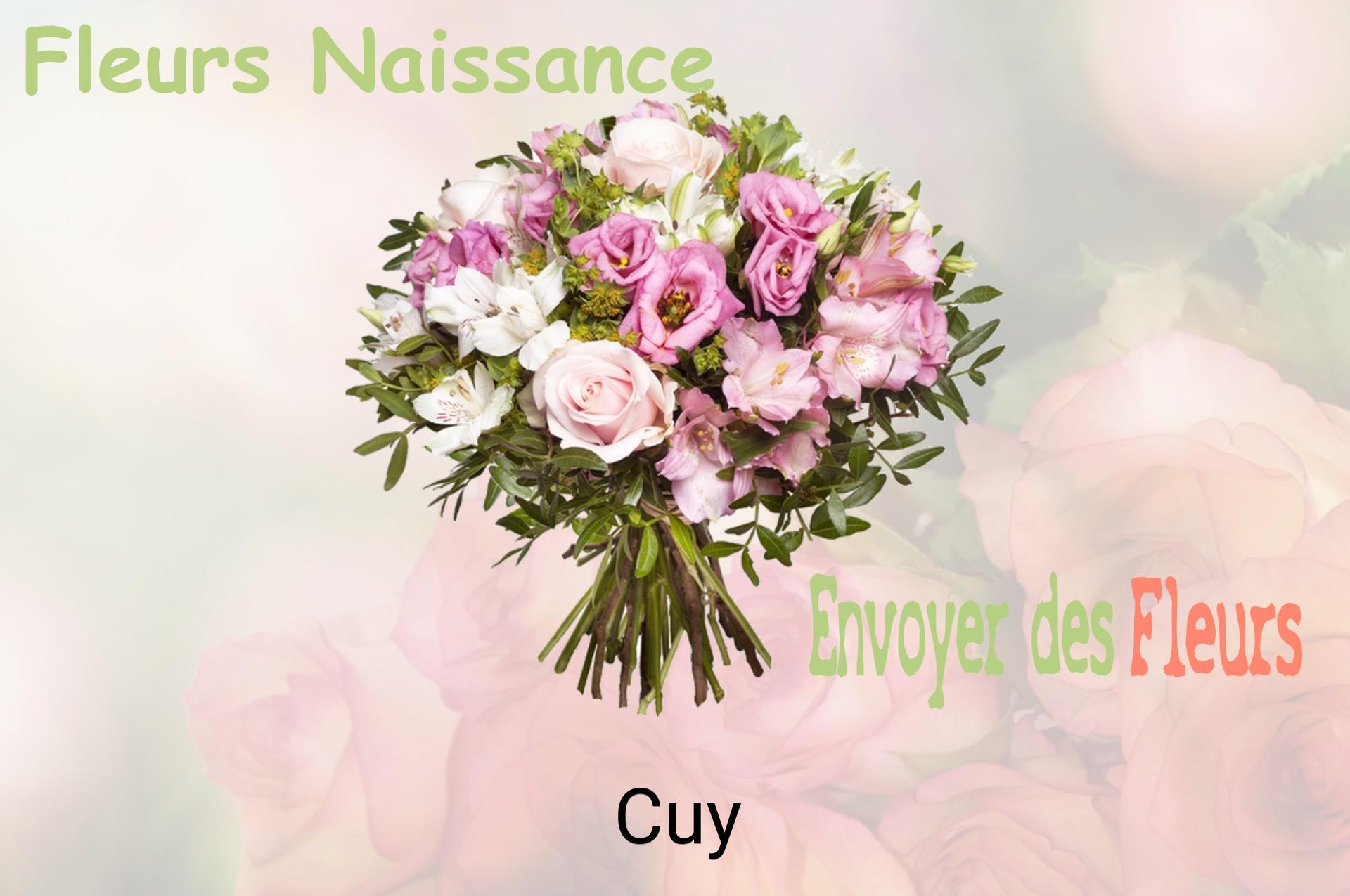 Bouquet de fleurs de naissance livré à Cuy